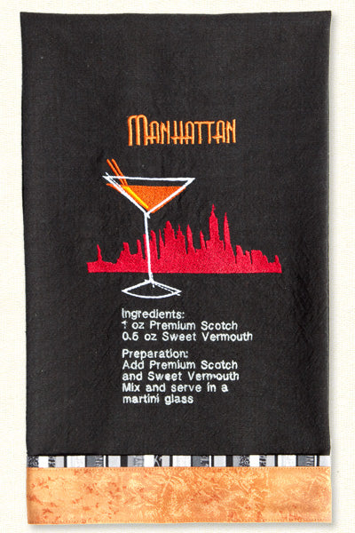 [PRE-ORDER] Cocktail Recipe Towels Embroidery Collection