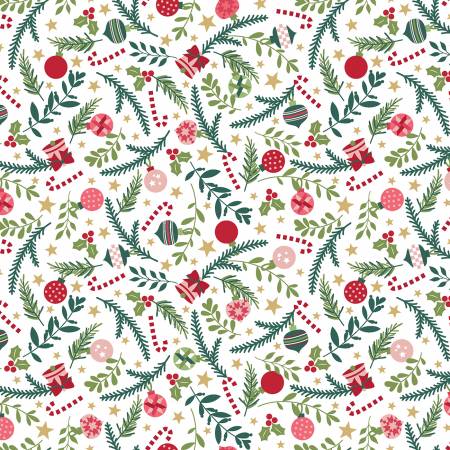 A Quilty Little Christmas - White Ornaments - MAS10576-W