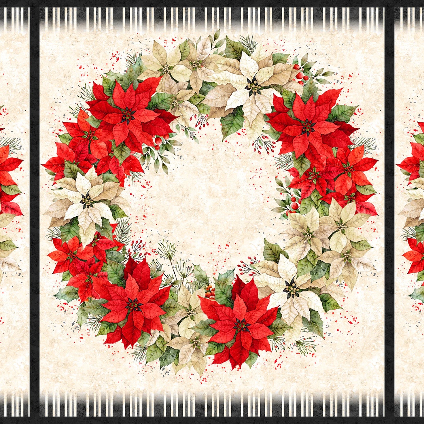 Poinsettia Radiance - Large Panel Multi - W110-003-306