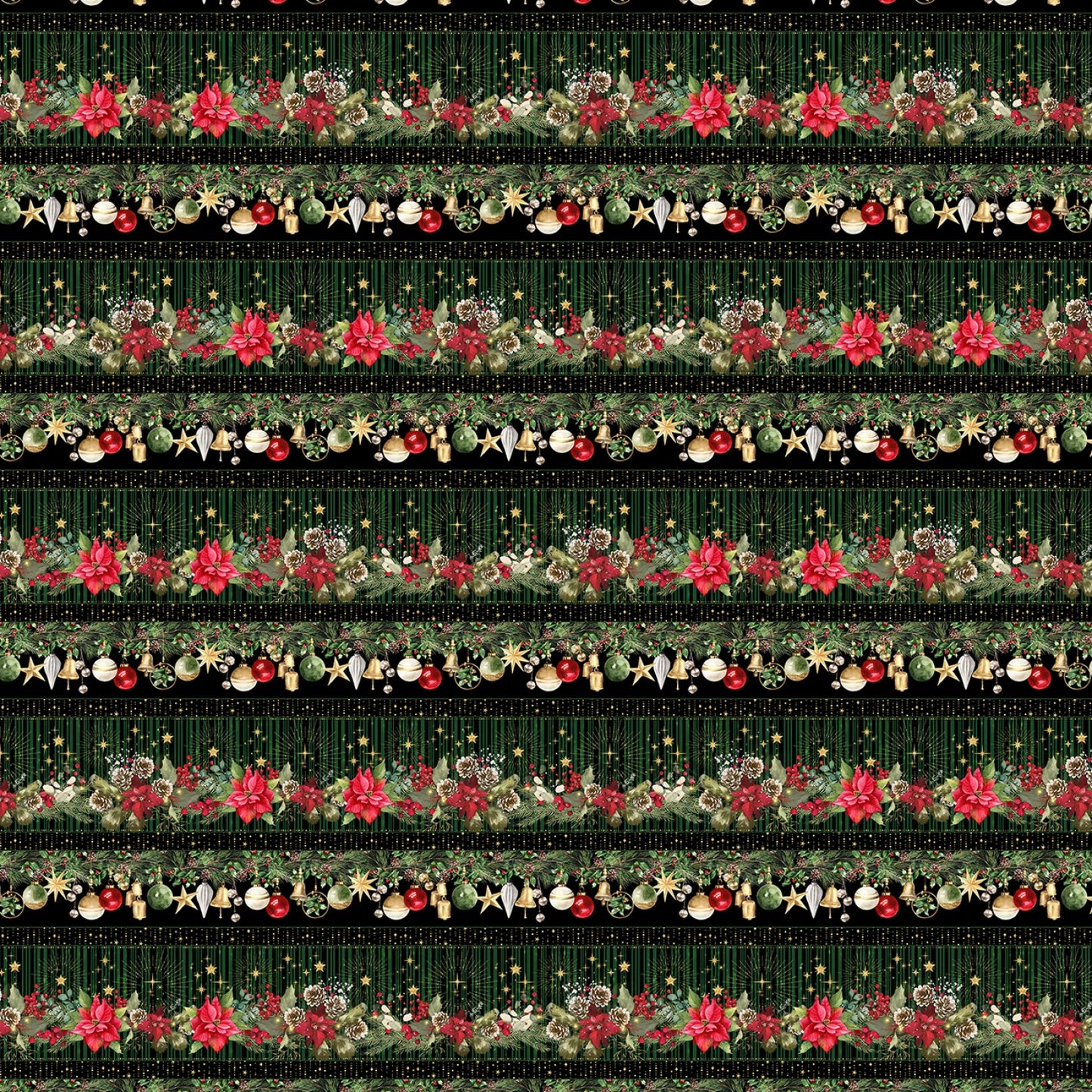 Merry & Bright - Repeating Stripe Multi - W130-014-632