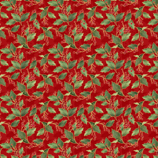 Merry & Bright - Holly and Berries Red - W130-020-363