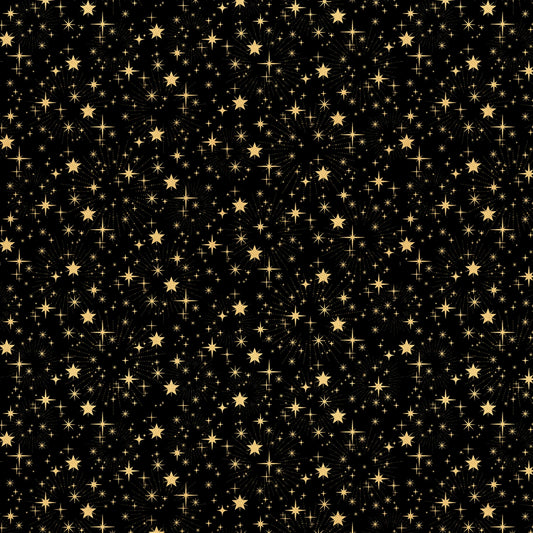 Merry & Bright - Stars Black - W130-022-722