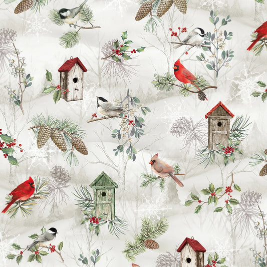 Winter Song - Layered Scenic With Birdhouses - WISO6230-SMU