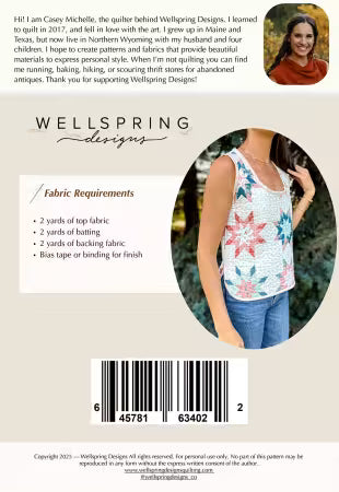 Quilted Tank Top - Sewing Pattern