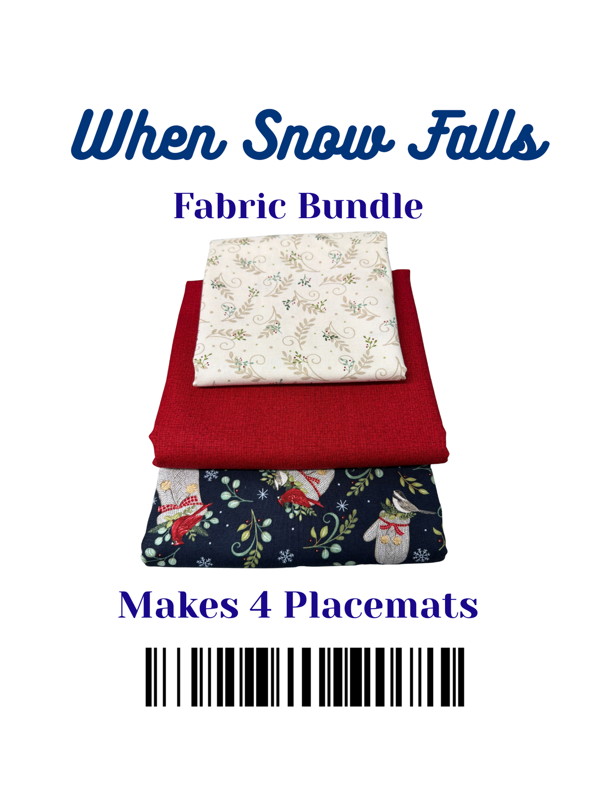 When Snow Falls - Easy Placemats (Set of 4) - Fabric Kit - (IQ Designer/My Design Center)