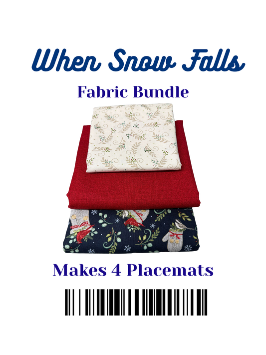 When Snow Falls - Easy Placemats (Set of 4) - Fabric Kit - (IQ Designer/My Design Center)