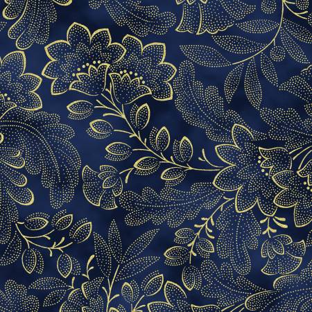 Crown & Vine - Navy/Gold - Y7818H-19G