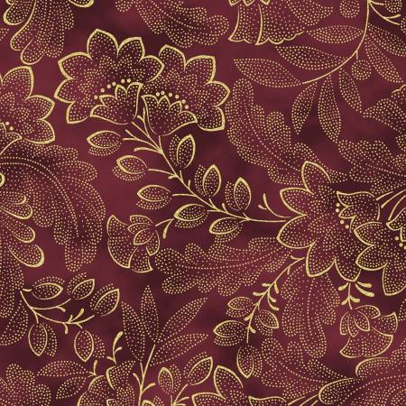 Crown & Vine - Burgundy/Gold - Y7818H-38G