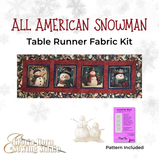 All American Snowman Table Runner - Fabric Kit