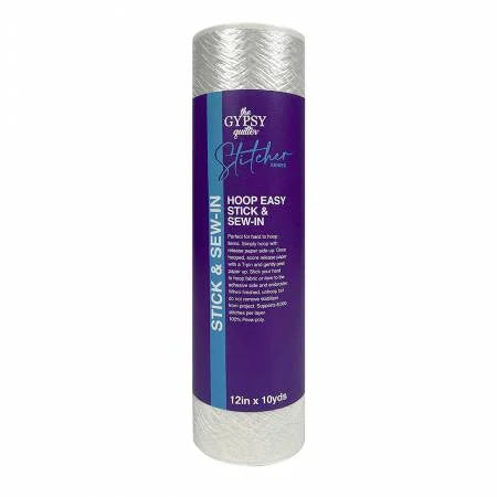 Hoop Easy Stick & Sew In Stabilizer 12in x 10yds