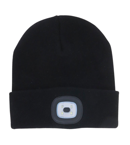 Black Beanie w/ Light