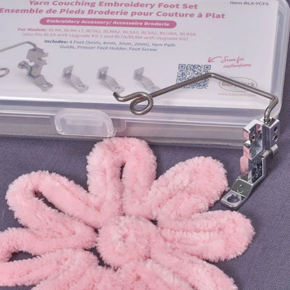 Yarn Couching Embroidery Foot Set (4 Soles)