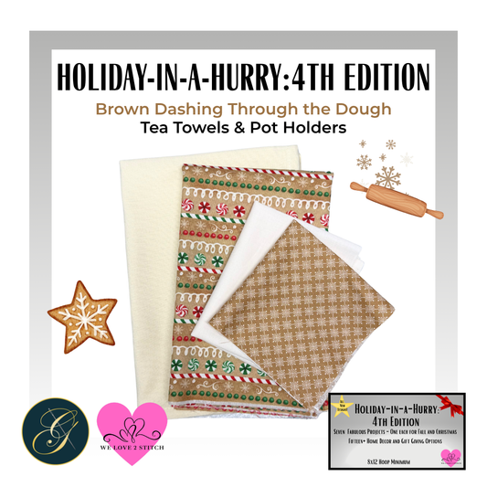 Brown - Dashing Through the Dough Tea Towel & Pot Holders Kit