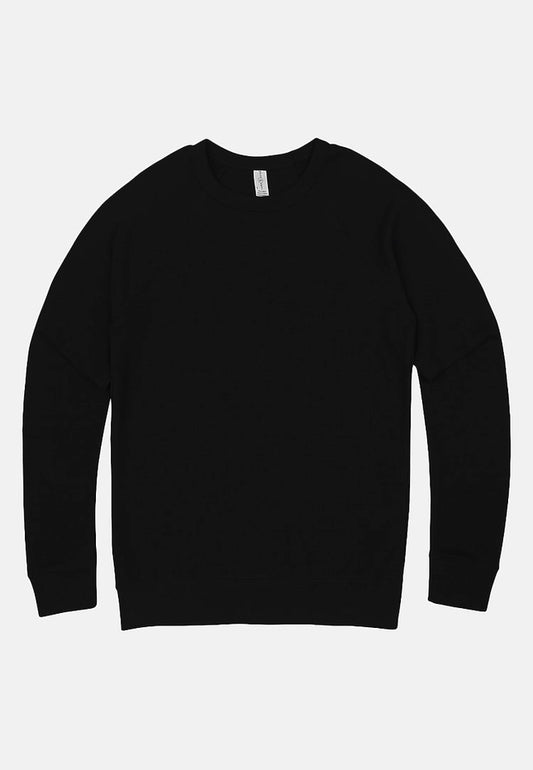 Black French Terry Raglan Crewneck