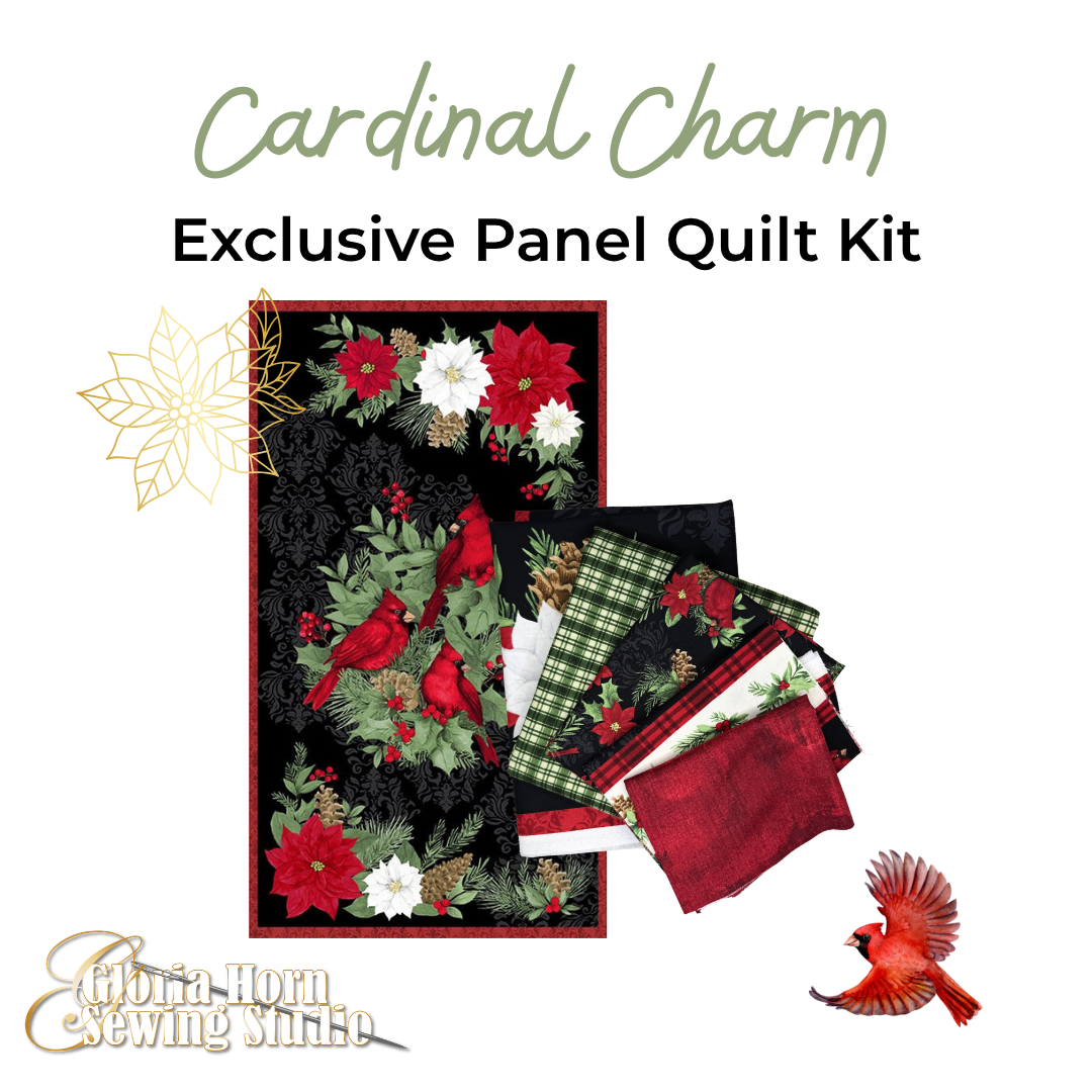 Cardinal Charm - Gloria's Exclusive Panel Quilt Kit