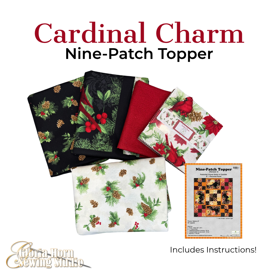 Cardinal Charm - Nine-Patch Topper Kit