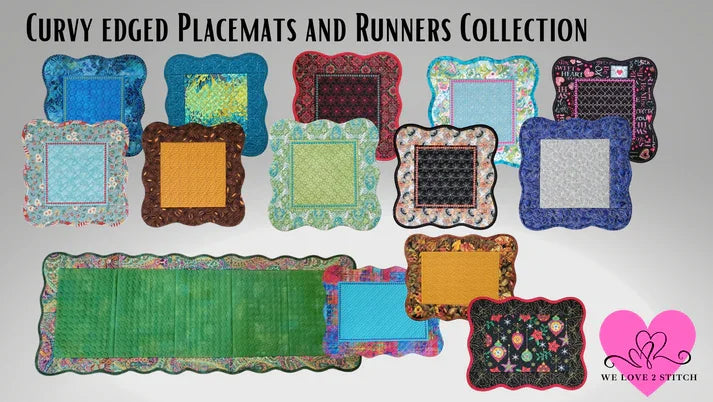 Curvy Edged Placemats and Runners Collection