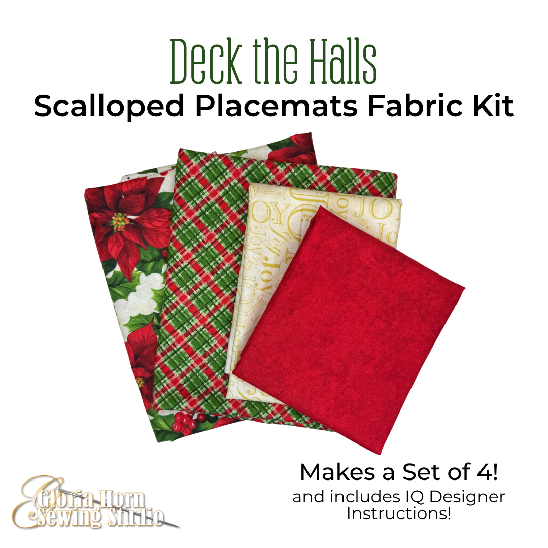 Deck the Halls - Scalloped Placemats Fabric Kit - Makes Set of 4!