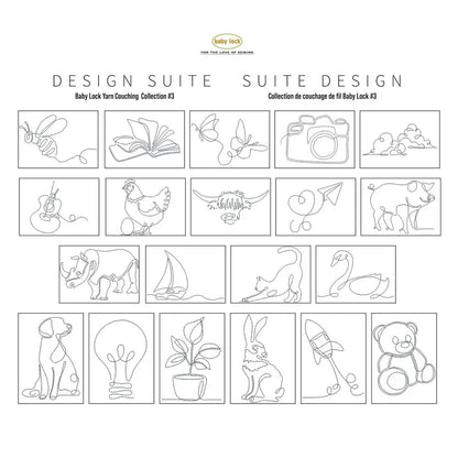 Yarn Couching Embroidery Design Collection #3 - Baby Lock Design Suite