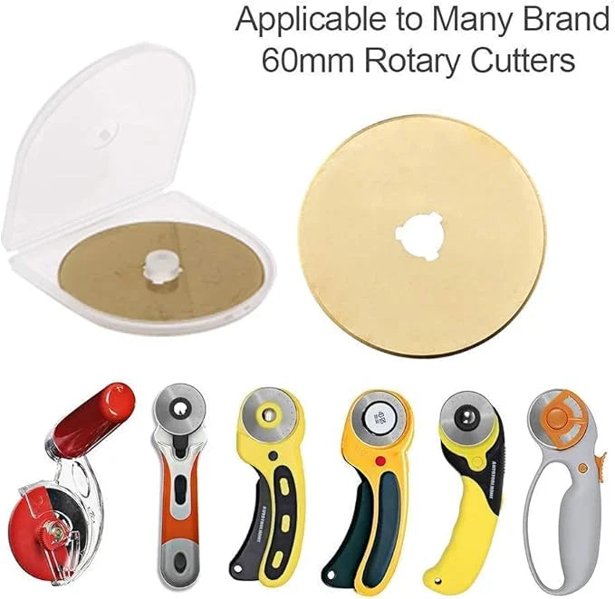 Titanium Coated Rotary Cutter Blades 60mm 10 Pack
