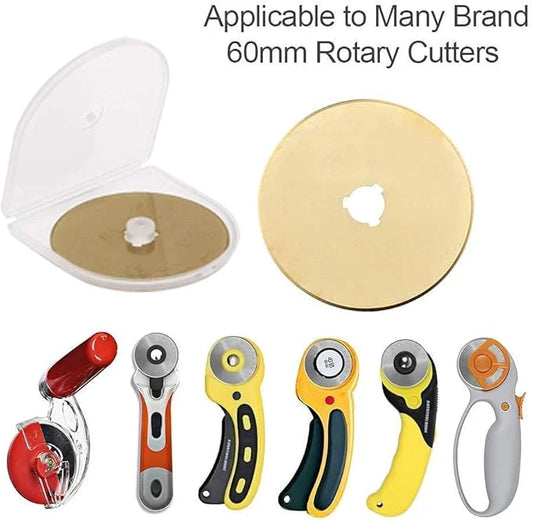 Titanium Coated Rotary Cutter Blades 60mm 10 Pack