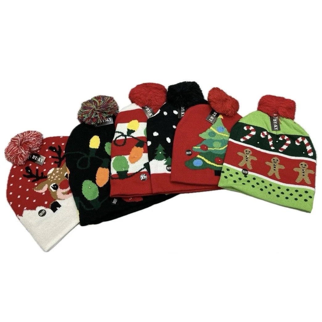 Festive Holiday LED Beanie