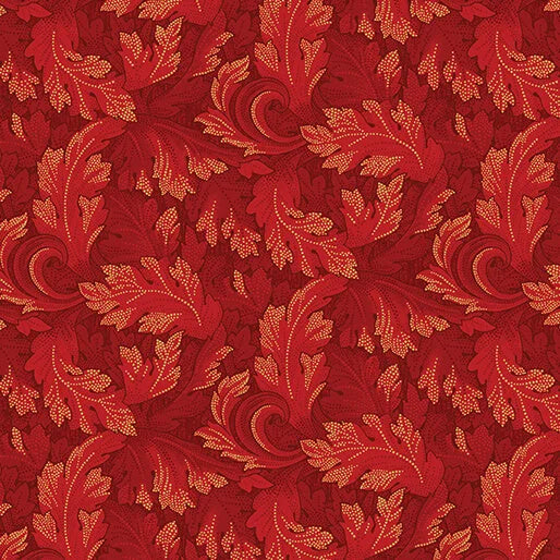 [SKINNY BOLT] All About Seasons - Twirling Leaves Red - 16328M-10