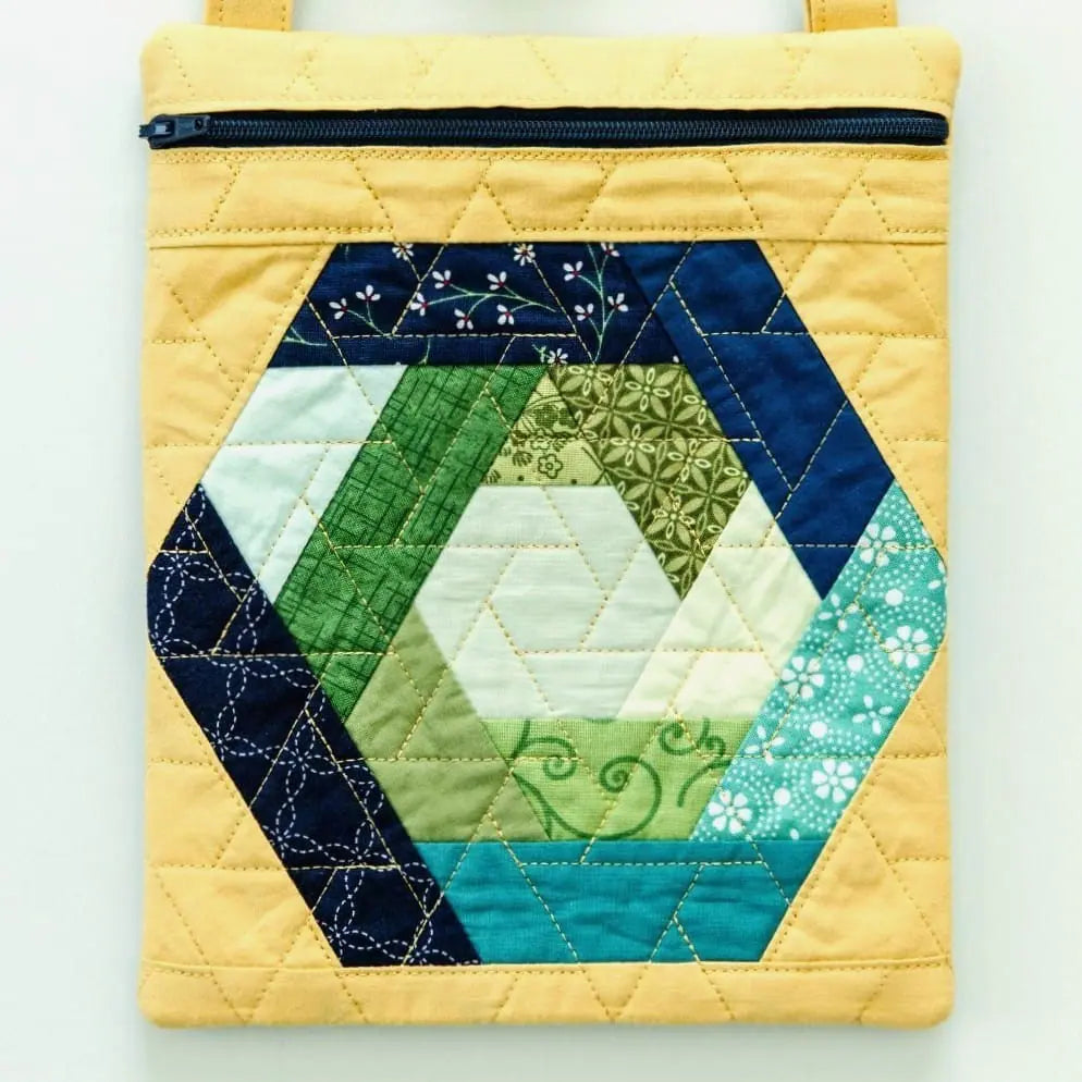 Hexagon Log Cabin Crossbody Bag