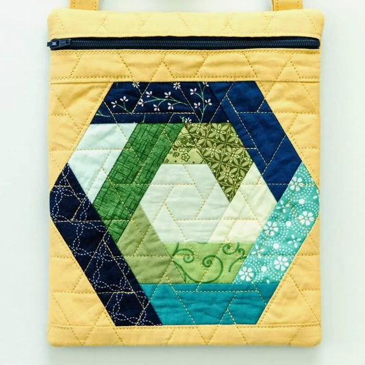 Hexagon Log Cabin Crossbody Bag
