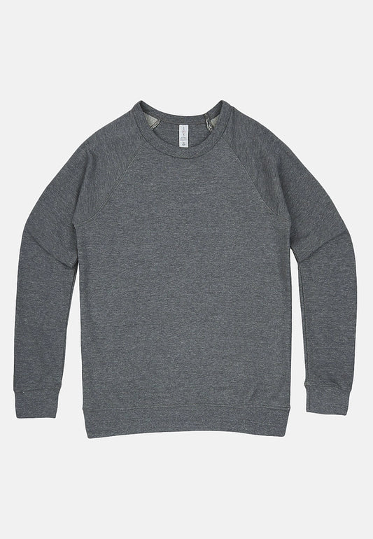 Graphite Heather French Terry Raglan Crewneck