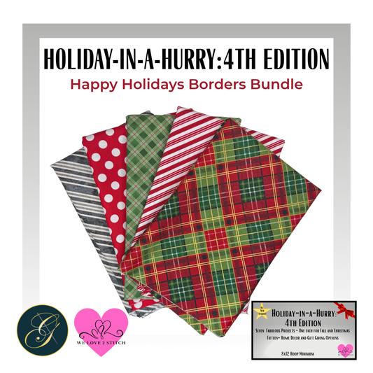 Happy Holidays Border Bundle - 5 Half-yards