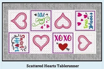 Scattered Hearts Embroidery Design Set