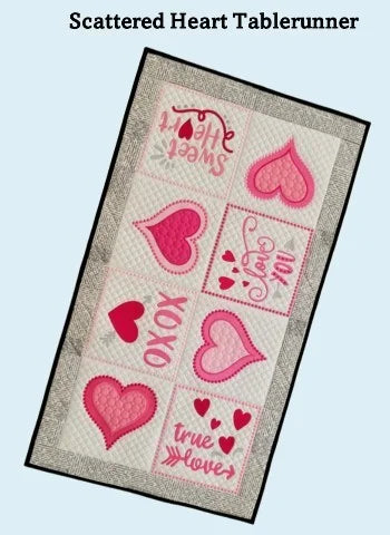 Scattered Hearts Embroidery Design Set