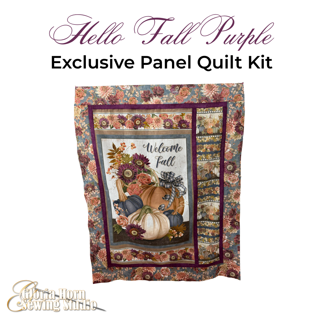 Hello Fall Purple — Gloria’s Exclusive Panel Quilt Kit