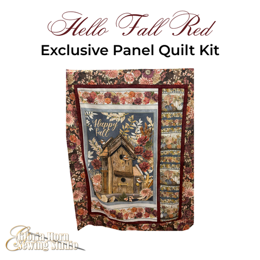 Hello Fall Red — Gloria’s Exclusive Panel Quilt Kit