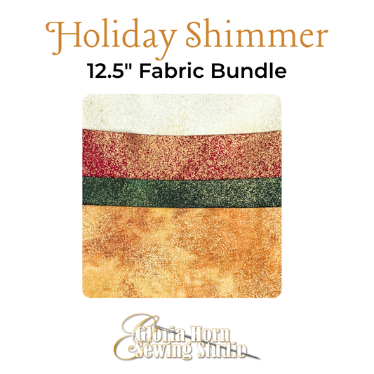 Holiday Shimmer - Fabric Bundle | Four 12.5” x WOF