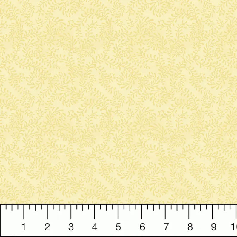 Swirling Leaves - Light Yellow - 3017-27650-500-WP
