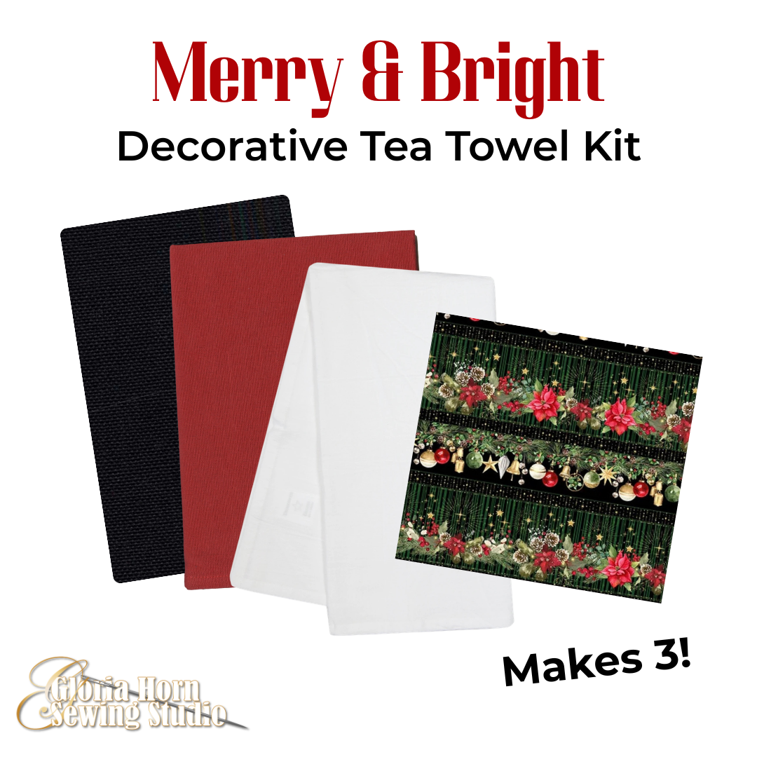 Merry & Bright — Decorative Tea Towel Kit, Makes 3!