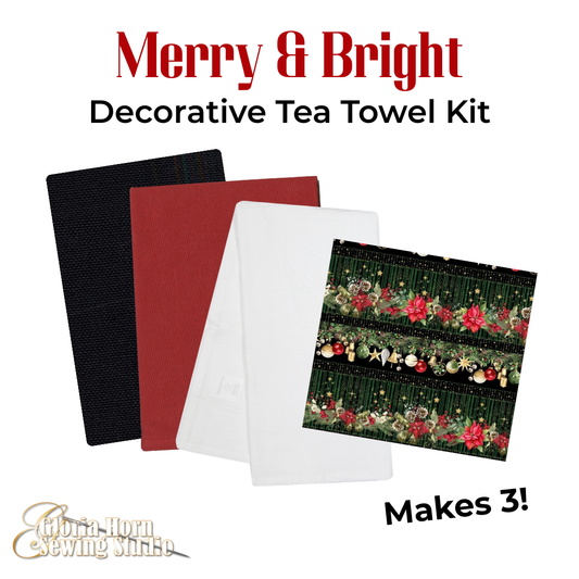 Merry & Bright — Decorative Tea Towel Kit, Makes 3!