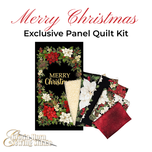 Merry Christmas - Gloria's Exclusive Panel Quilt Kit