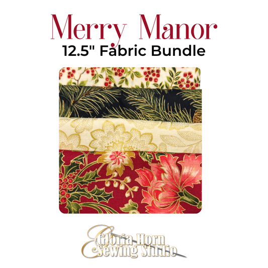 Merry Manor #2 - Fabric Bundle | Four 12.5” x WOF