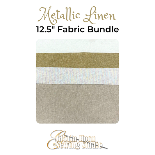 Metallic Linen - Fabric Bundle | Four 12.5” x WOF