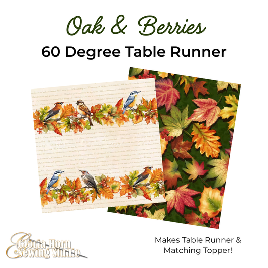 Oak & Berries — 60 Degree Table Runner Fabric Kit