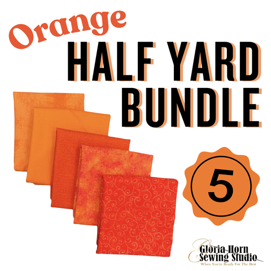 Orange - 5 Half Yards Fabric Bundle