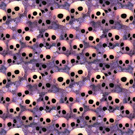 Skulls and Flowers - Purple - Witchy Poo - 2600 31940 V