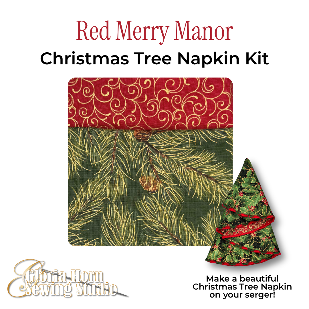Red Merry Manor — Christmas Tree Napkin Kit