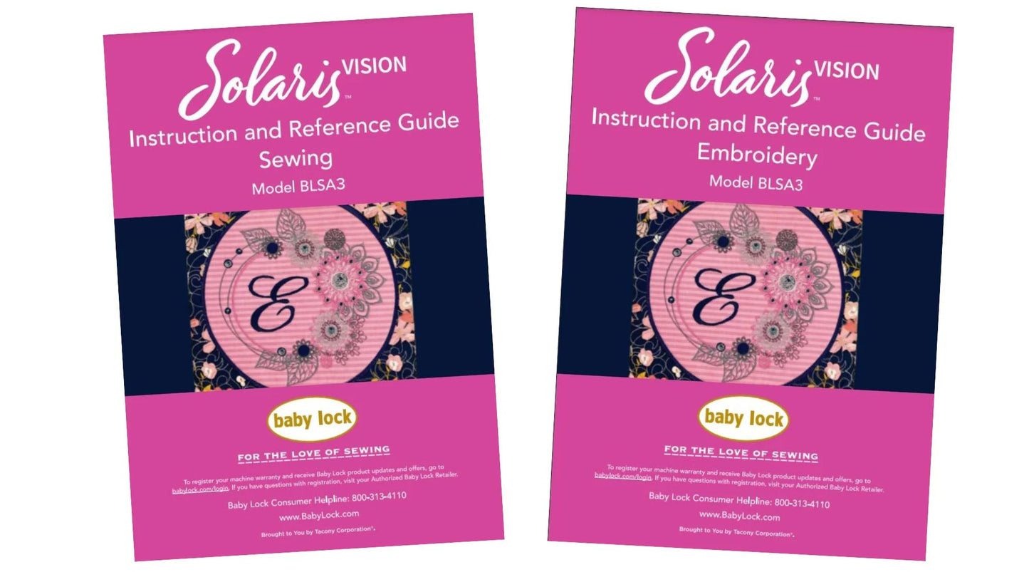 Baby Lock Solaris Printed Manuals
