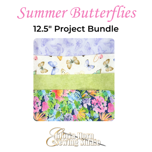 Summer Butterflies - Fabric Bundle | Four 12.5" x WOF
