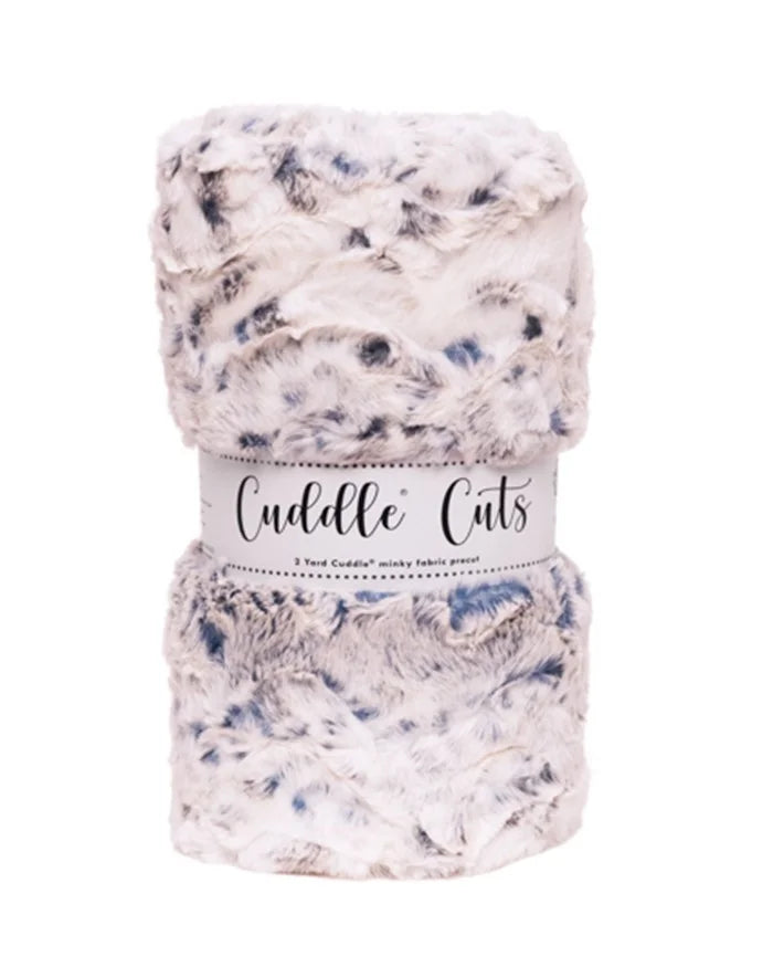 Luxe Cuddle Cut - Snowy Owl Navy - 2 Yd Cut
