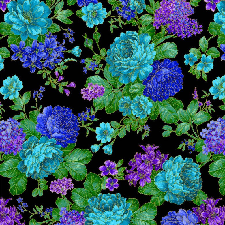 Opulent Bouquet - 108" Wide Back - WBX10570-BLUE-D-MM